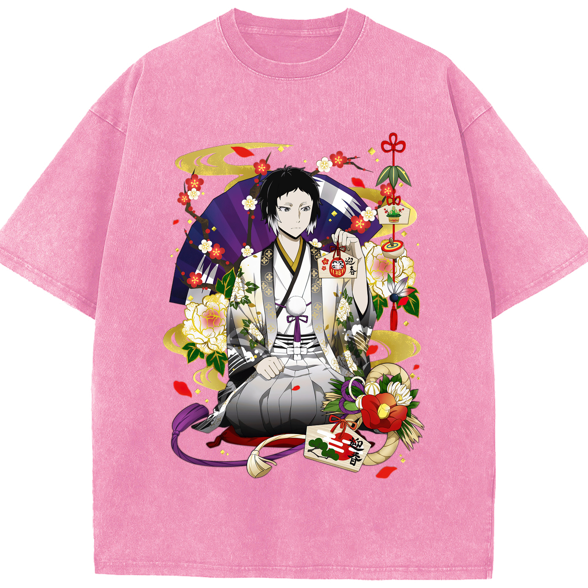 （画像用） 文豪ストレイドッグス Bungo Stray Dogs 綿100% ヴィンテージ風 半袖Tシャツ（フロントプリント）